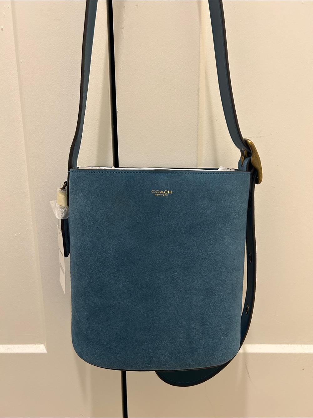 Coach (NWT) Bleecker Bucket Bag 21 with Zip Pouch in Sea Blue